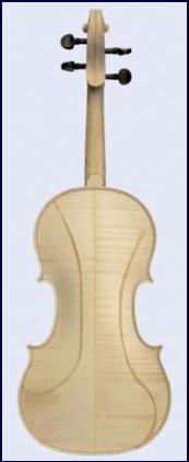 Mode B1+ du fond d'un violon