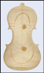 Lignes nodales du mode 5 d'un fond de violon